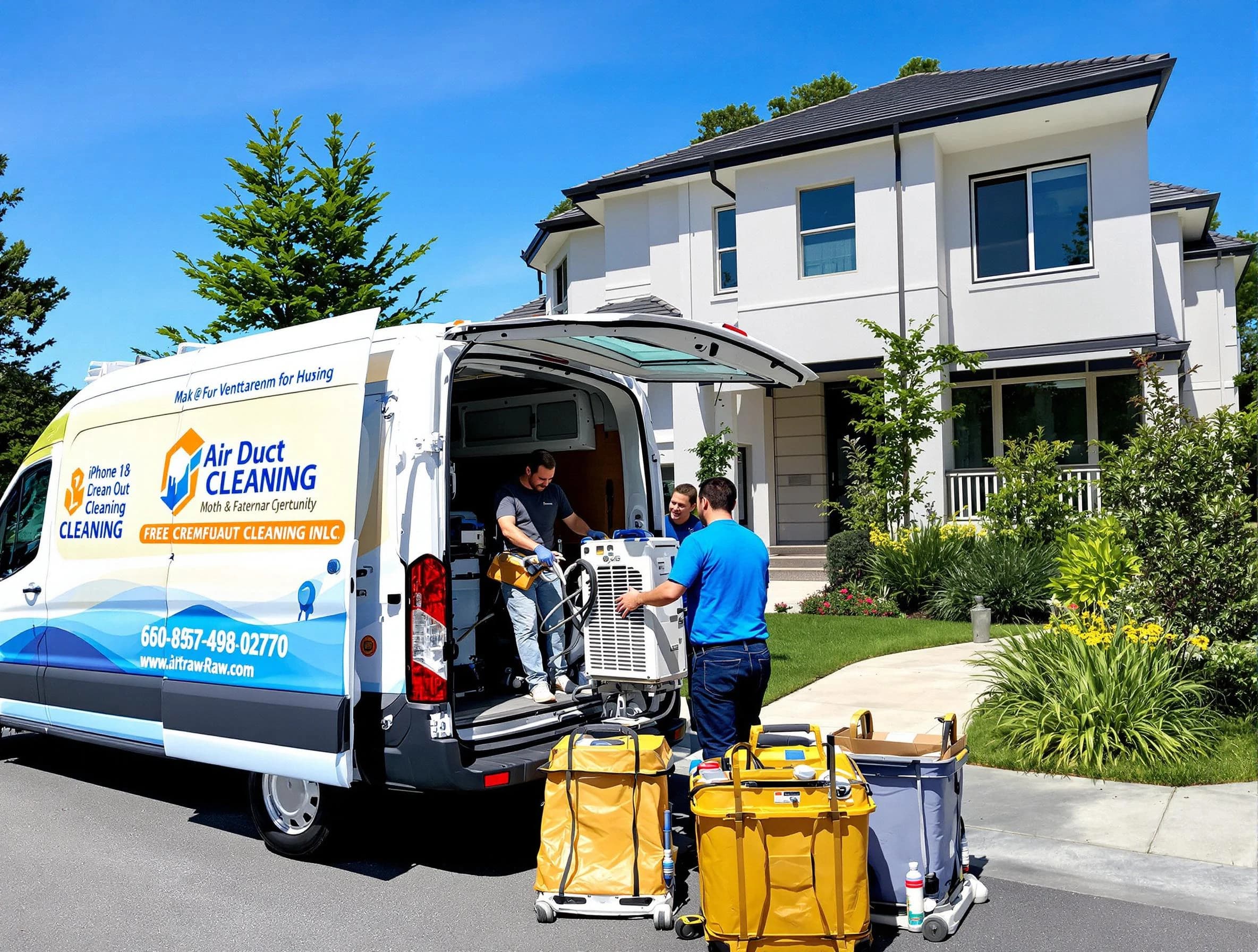 West Haven Air Duct Cleaning technician performing professional air duct cleaning in West Haven