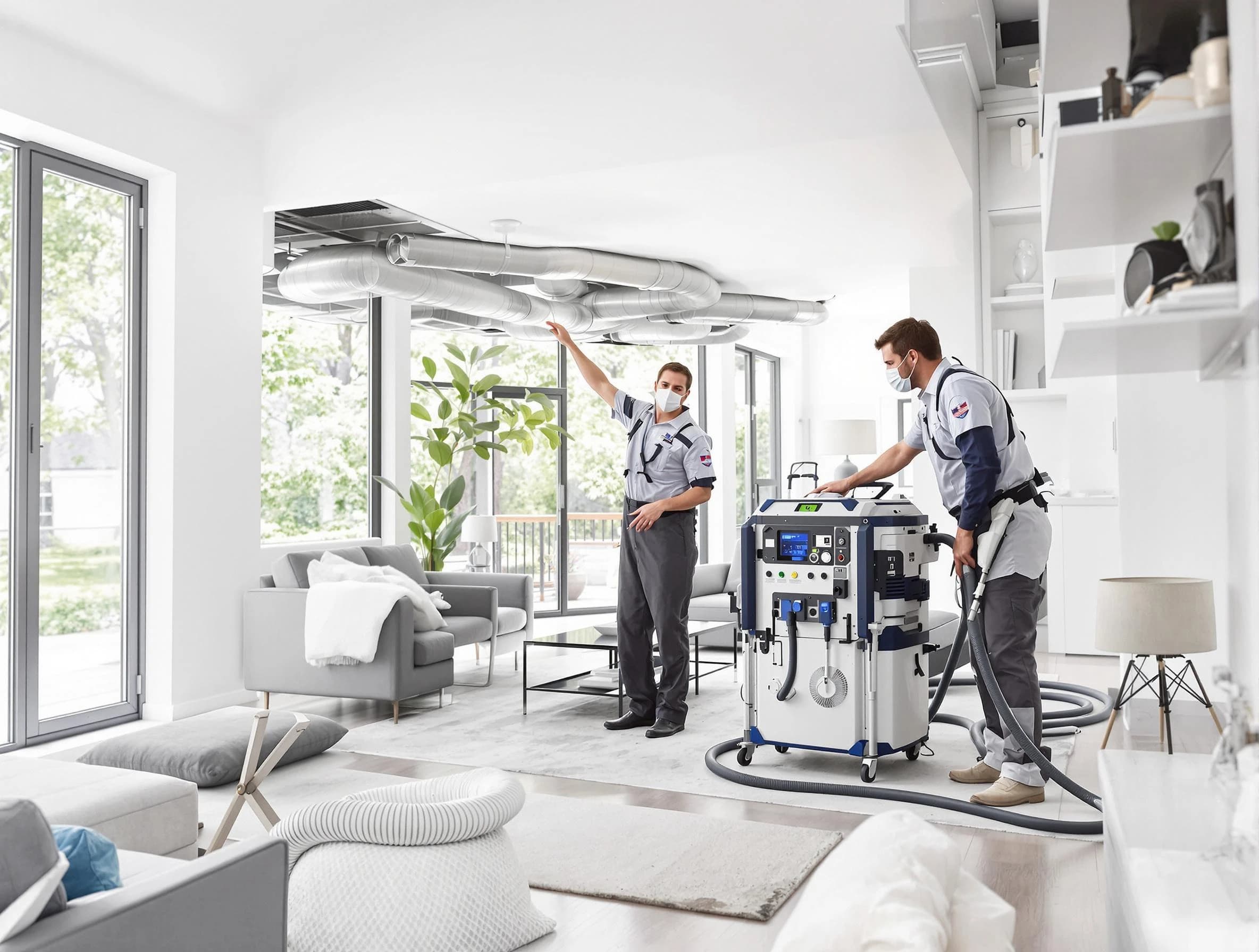 West Haven Air Duct Cleaning professional conducting pure air duct cleaning with state-of-the-art equipment in West Haven