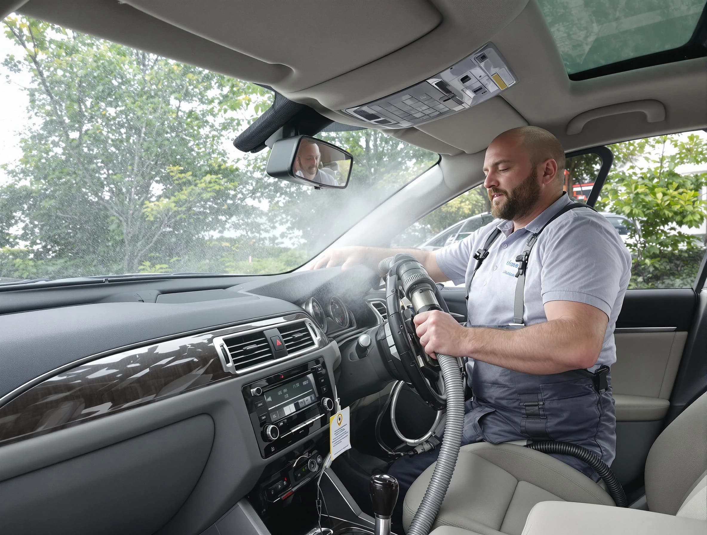 West Haven Air Duct Cleaning specialist performing professional car duct cleaning in West Haven