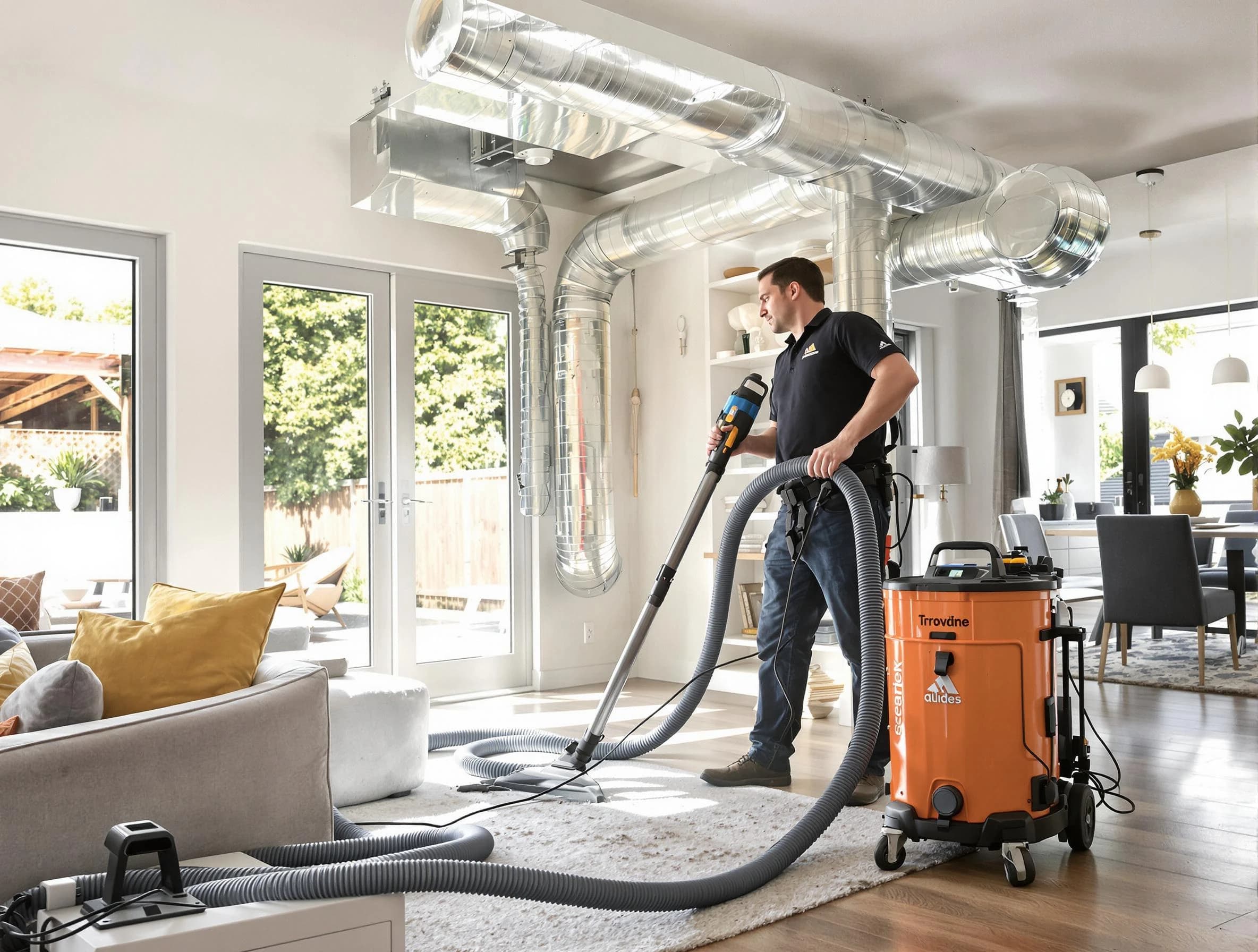 West Haven Air Duct Cleaning specialist performing thorough residential duct cleaning using advanced equipment in West Haven