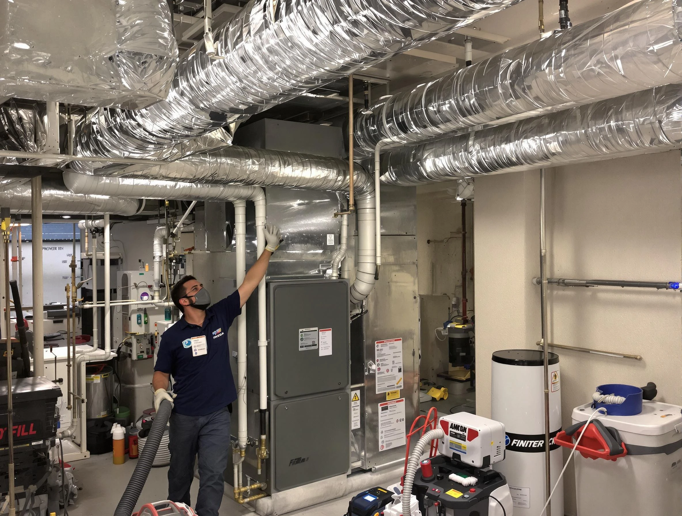 West Haven Air Duct Cleaning specialist performing thorough furnace duct cleaning in a West Haven residence