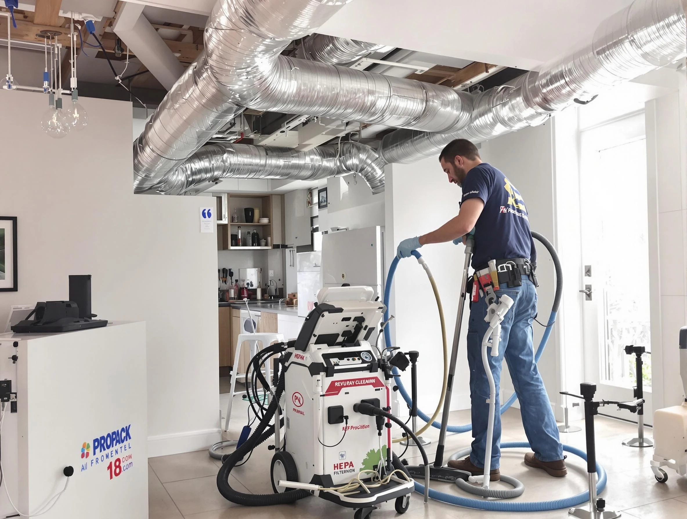 West Haven Air Duct Cleaning technician performing advanced pure duct cleaning with specialized equipment in West Haven