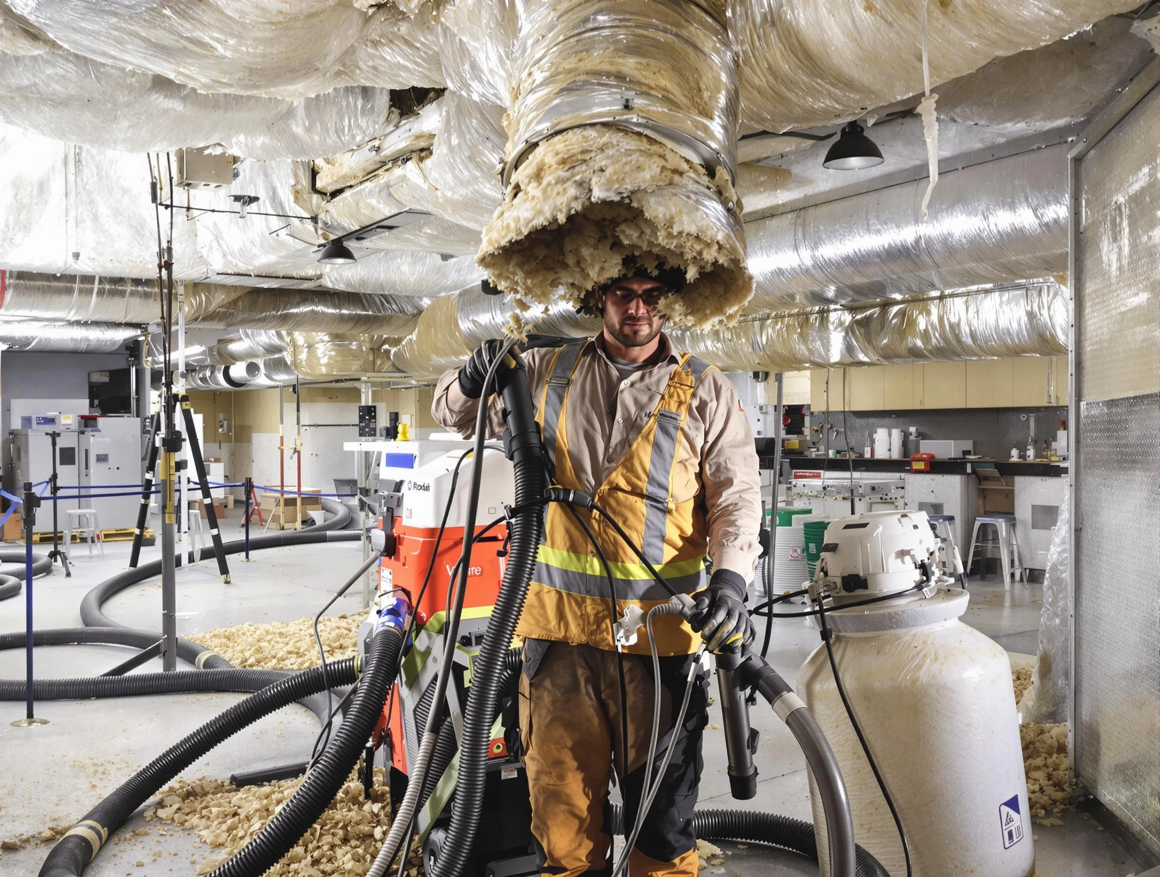 Professional vacuum insulation removal by West Haven Air Duct Cleaning expert in West Haven